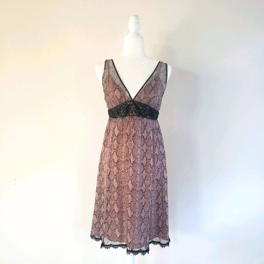Rebecca Taylor snakeskin & lace dress